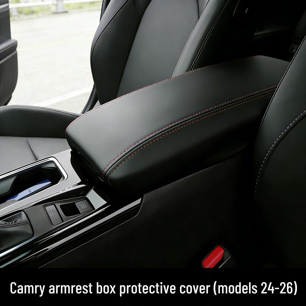 Чехол-подлокотник из микрофибры и кожи для Toyota Camry 9-го поколения 2024-2026 гг. - Прочный, износостойкий и грязеотталкивающий.