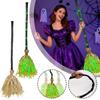 Bendable Stick Animated Dancing Witch Broom Glowing Halloween Party Broom Prop  Indoor