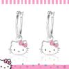 sanrio Hello Kitty & Friends ladies hoop earrings enamel hello kitty Kuromi my melody officially licensed gifts, brass, no jewels