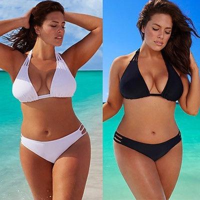 Женский комплект бикини, купальник, летняя пляжная одежда, пуш-ап, открытые бандажные бикини, 2 предмета, мягкий купальник
