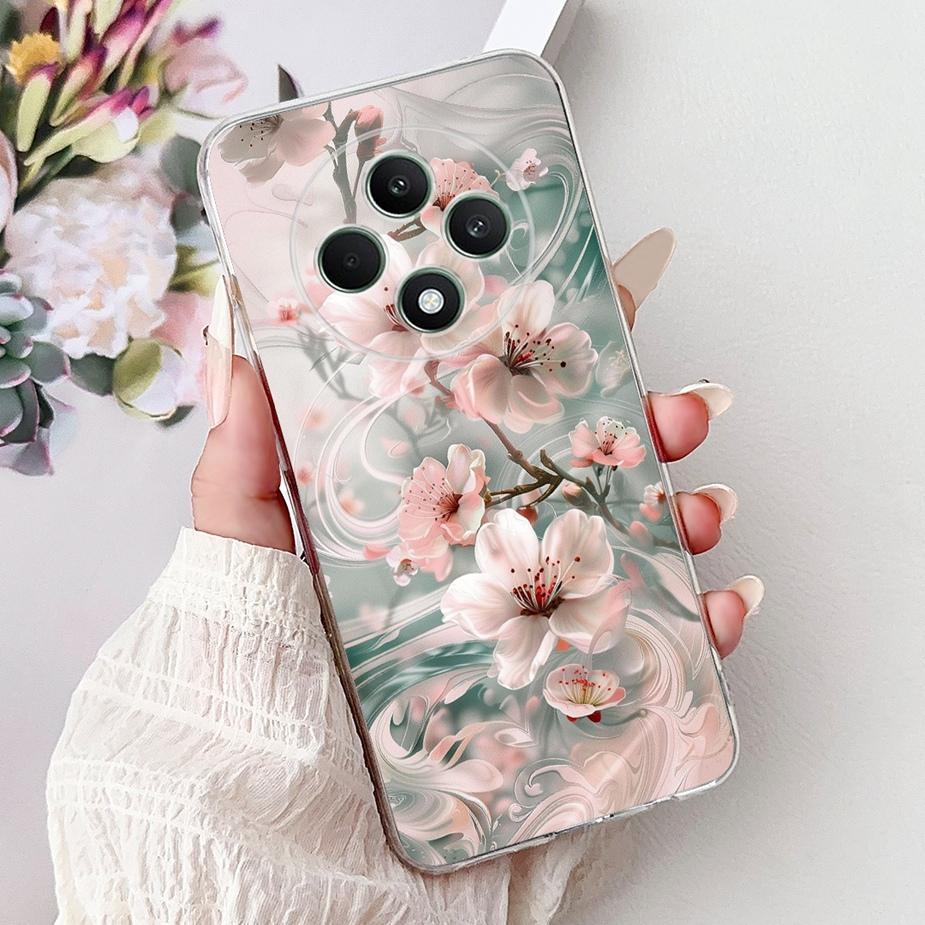 Чехол для Oppo Reno 12F 5G Reno12 FS CPH2637 Цветы Расписная Крышка Мягкий Силиконовый Чехол Для Oppo Reno12 F 4G Reno12F Корпус