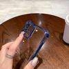 Подходит для iPhone16ProMax Гальванизированный Четырехугольный Противоударный Прозрачный Чехол для Мобильного Телефона Космический Чехол Apple 15 Жесткий Чехол Мягкий Бортик