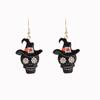 Rhinestone Pumpkin Ear Studs Skull Spider Dangle Earrings Halloween Earrings  All Saints' Day