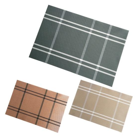 Table Placemat Plaid Print Table Mat Washable Heat Resistant Heat Resistant Placemat