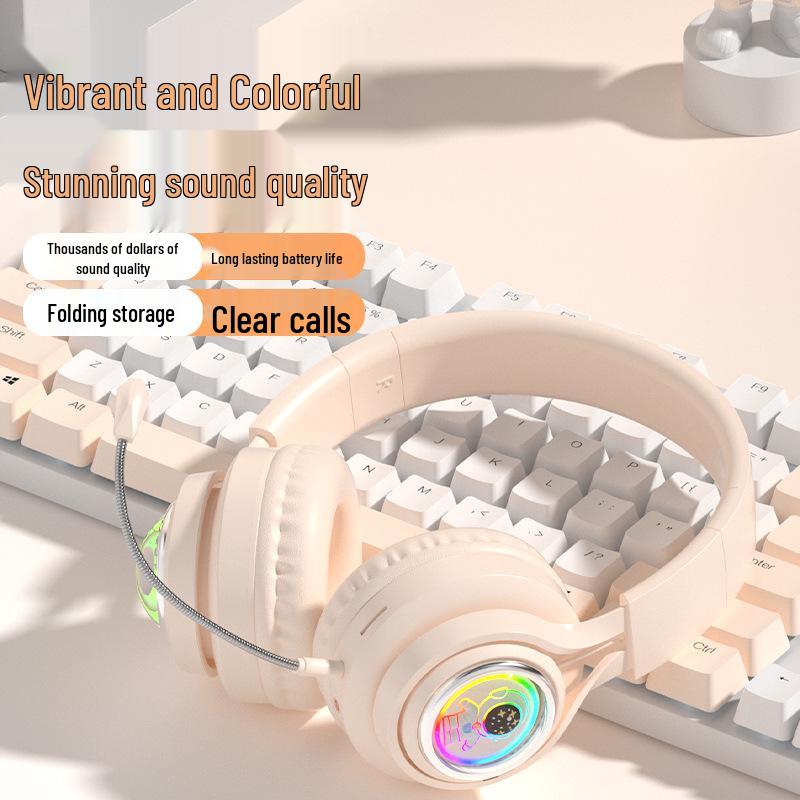 Bluetooth-наушники S5 Астронавт: Светящаяся игровая гарнитура и оголовье