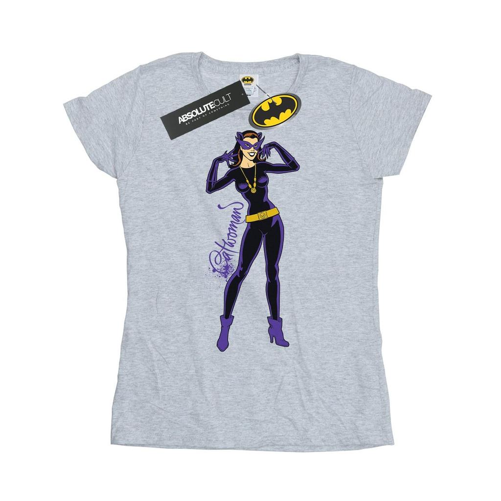 DC Comics Womens/Ladies Catwoman Happy Pose Cotton T-Shirt