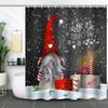 Занавеска для ванной комнаты, полиэстер, цифровая печать, водонепроницаемая занавеска для душа, рождественская серия, перегородка для ванной комнаты