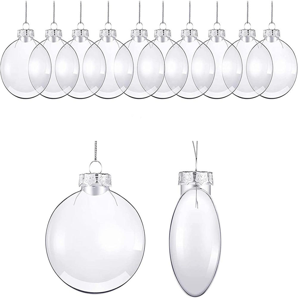 1 шт 60/80/100 мм прозрачный пластиковый елочный шар украшения веселое рождественское украшение своими руками покрашенная рождественская елка подвеска