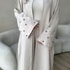 2024 TikTok Fashion Elegant Embroidered Cardigan Robe - Dubai Turkey Collection
