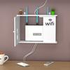 Ящик для хранения Wi-Fi роутера с дверцей, безопасный настенный стеллаж без сверления для приставки для ТВ и интернета, для спальни, гостиной