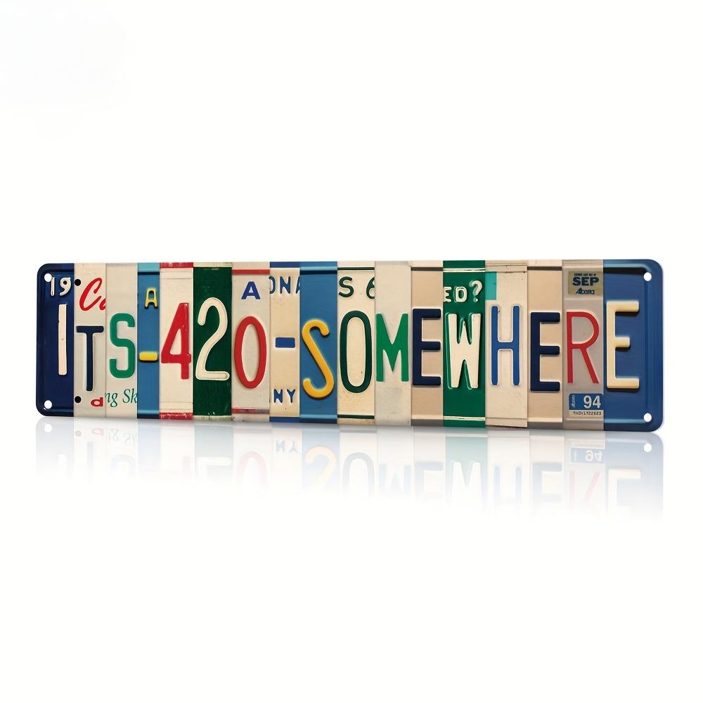 Украшение Putuo 1 шт. 420 дорожный знак винтажная металлическая табличка хиппи настенное искусство декор для комнаты для отдыха на камне спальня гараж курение кабинет комната для курения