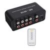 Аудиопереключатель 4 в 1 на 1 выход, DC 12V, селектор RCA сигналов, аудиоразветвитель с пультом дистанционного управления