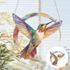 Stained Acrylic Hummingbirds Suncatchers Large Birds Fence Garden Decoration For Window Decor