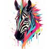 Frame Painting By Numbers Colorful Zebra Drawing On Canvas Handpainted Gift Diy Crafts Picture By Number Kits Home Wall Art 40x50cm