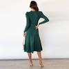 Трикотажное платье Big Swing Dress Base Sweater Dress Slimming High Talysia Bubble Long Sleeve Mid Long