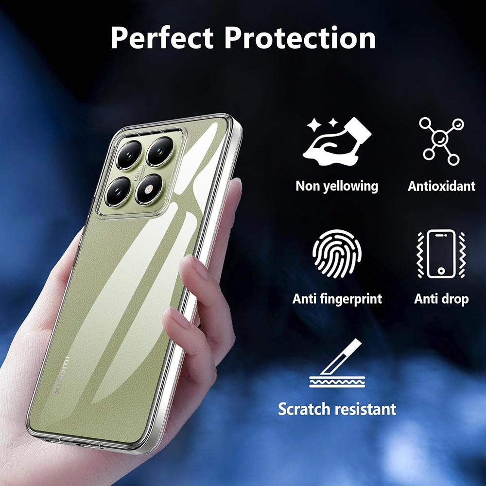Ультратонкий силиконовый мягкий чехол для Xiaomi Mi 14T 14 T Pro Redmi Note Pro Plus Pro+ 4G 5G Прозрачный чехол