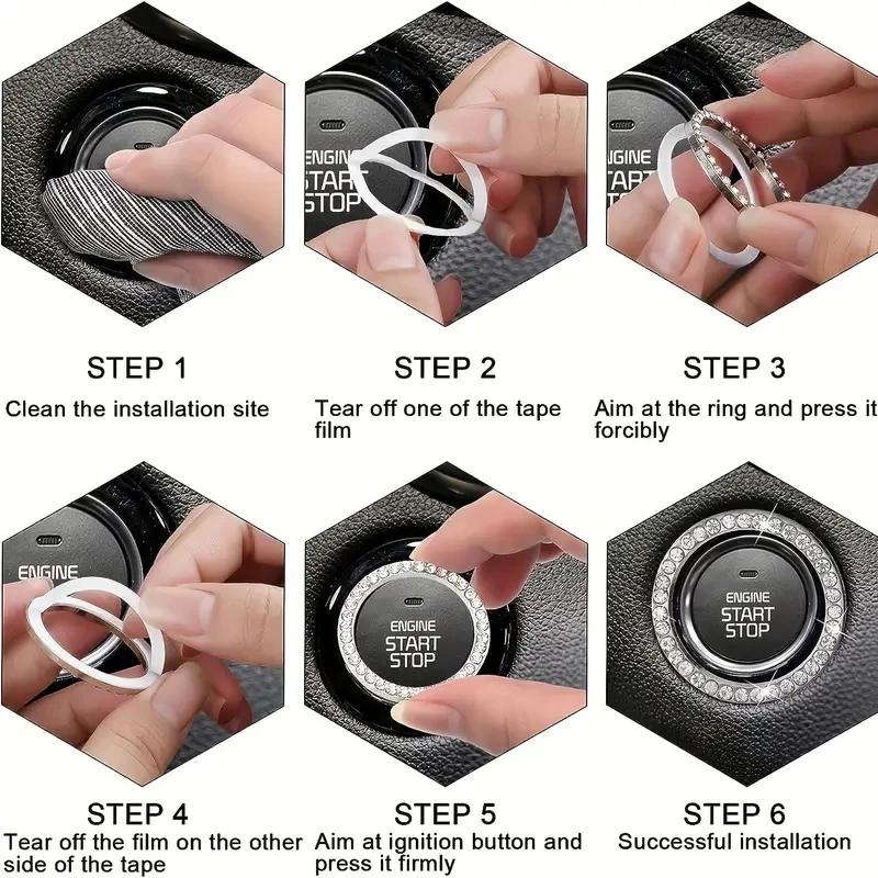 Автомобиль запускает кольцо зажигания с украшением стразами, кольцо с бриллиантовой отделкой одной кнопкой