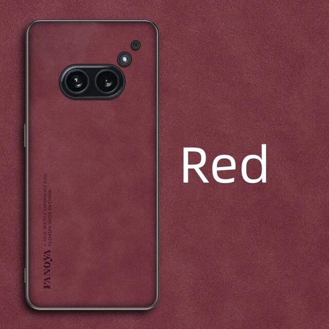 Чехол For Nothing Phone 2A из искусственной кожи, матовый, противоударный, приятный для кожи, задняя крышка For Nothing Phone 2 A, противоударный корпус