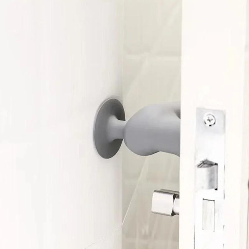 Силиконовая защитная накладка на дверную ручку, противоударная, для детской безопасности, защита, бесшумная присоска, накладка на дверную ручку, накладка на дверную ручку