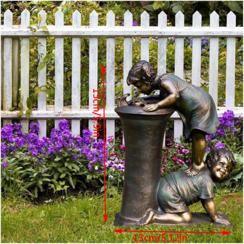 Внутренний/наружный фонтан Статуя Садовая скульптура из смолы Художественное оформление двора