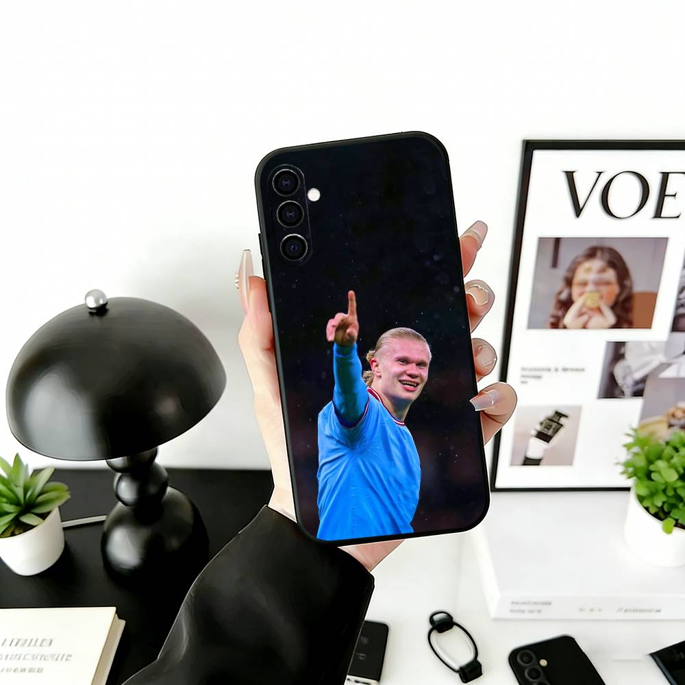 Чехол для телефона Звезда футбола Э-Эрлинг Х-Холанд Для Samsung Galaxy A73,A72,A71,A70,A53,A52,A51, Мягкий силиконовый Черный чехол