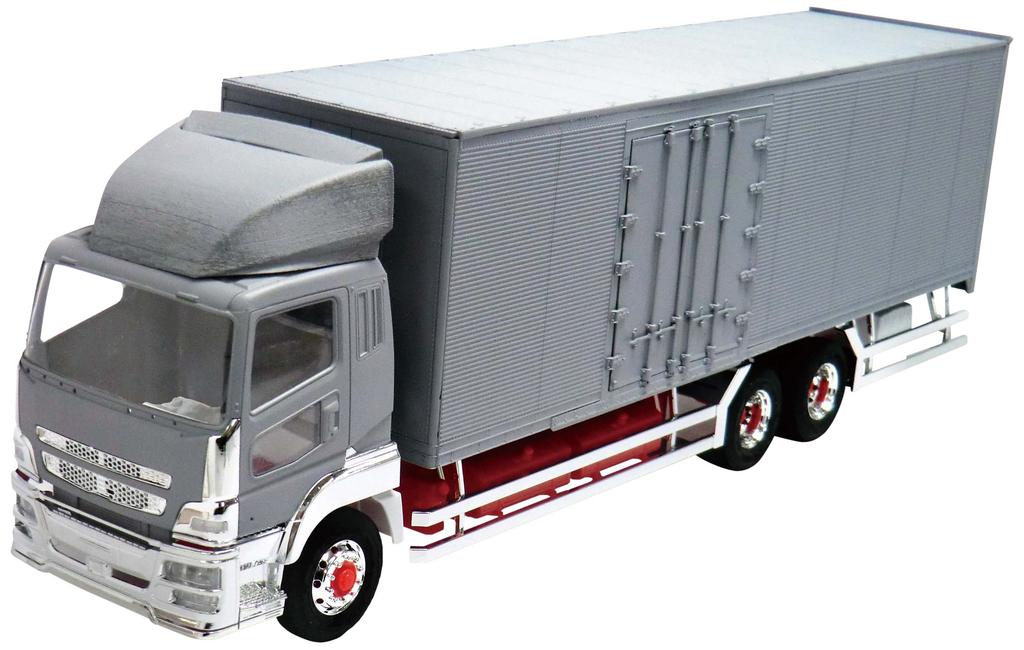 Aoshima Bunka Kyozaisha Heavy Freight Series Mitsubishi Fuso 2010 Super Great FU Full Half Freezer Car Plastic Model 1/32 No.18