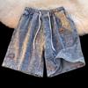 Джинсовые шорты мужские летние тонкие повседневные спортивные шорты для активного отдыха большого размера дышащие трендовые свободные шорты