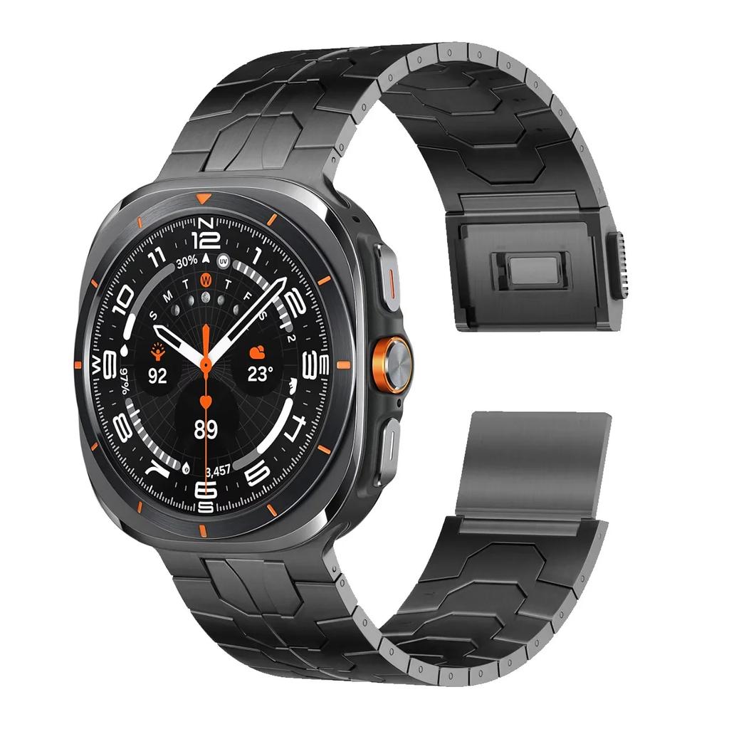 Магнитная застежка Ремешок для Samsung Galaxy Watch 7 Ultra 47 мм Ремешок из нержавеющей стали для Samsung Watch 7 Ultra 47 мм Металлический ремешок