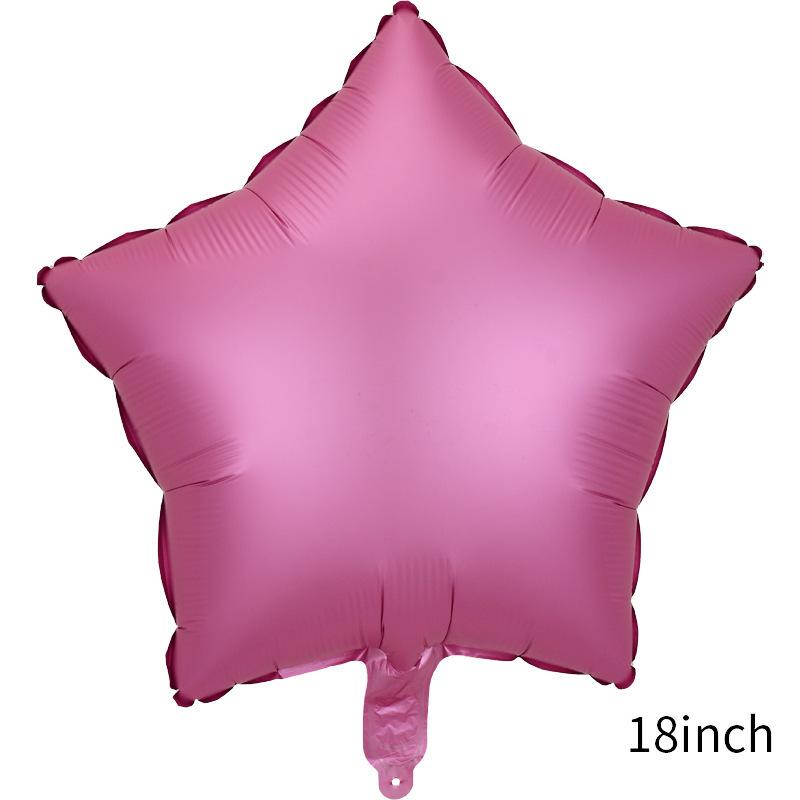 18 Inch Metallic Color Love Balloon Pentagram Aluminum Film Balloon Wedding Party Decoration Metallic Luster Color Balloon
