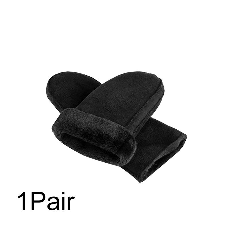 1 пара варежек с подогревом, зимние ветрозащитные перчатки для верховой езды на открытом воздухе, теплые перчатки с закрытыми пальцами, кашемировые перчатки, мягкие теплые перчатки из искусственного меха и замши