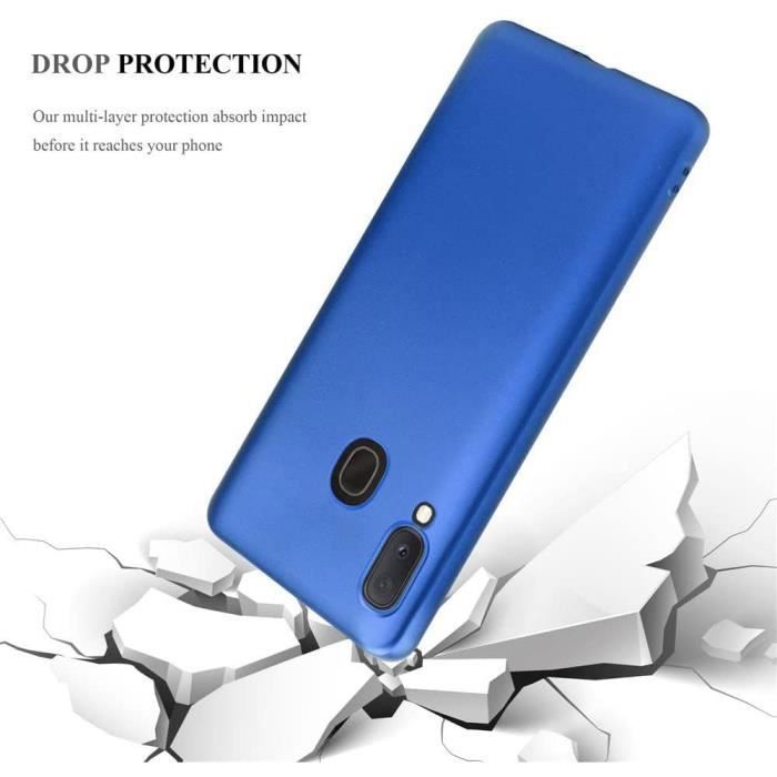 Protective Case - PROSHOP - for Samsung A20e - Liquid Silicone - Anti-Shock - Blue