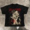 Unisexs American Harajuku Retro HipHop HighStreet ShortSleeve TShirt Edgy Unisex Retro Street Y2k Casual Fashion Tops Cloths