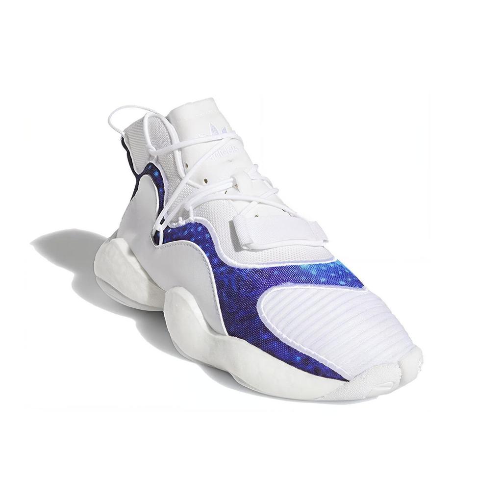 adidas Оригинальные Crazy BYW J Амортизация Высокие Детские Баскетбольные Кроссовки Бело-Синие Подростковые CG6755