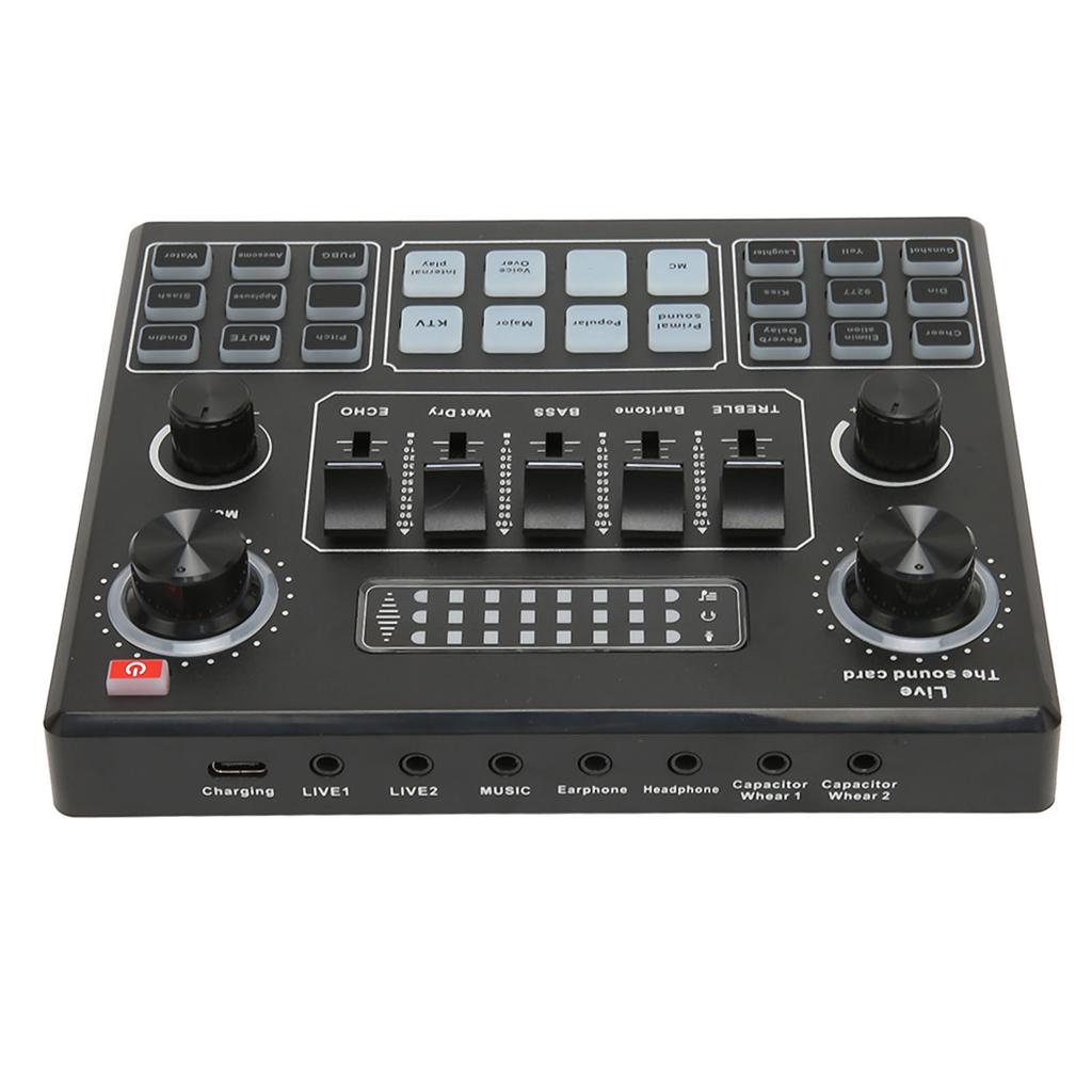 Звуковая карта Live Sound с несколькими звуковыми эффектами, изменяющая голос, внешняя мини-звуковая микшерная плата для Live Strea