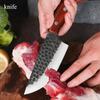 Chef's Knife Sharp Kitchen Knife Slicing Meat Beef Knife Boning and Dividing Stainless Steel Hand-forged Wooden Handle Butcher's Knife