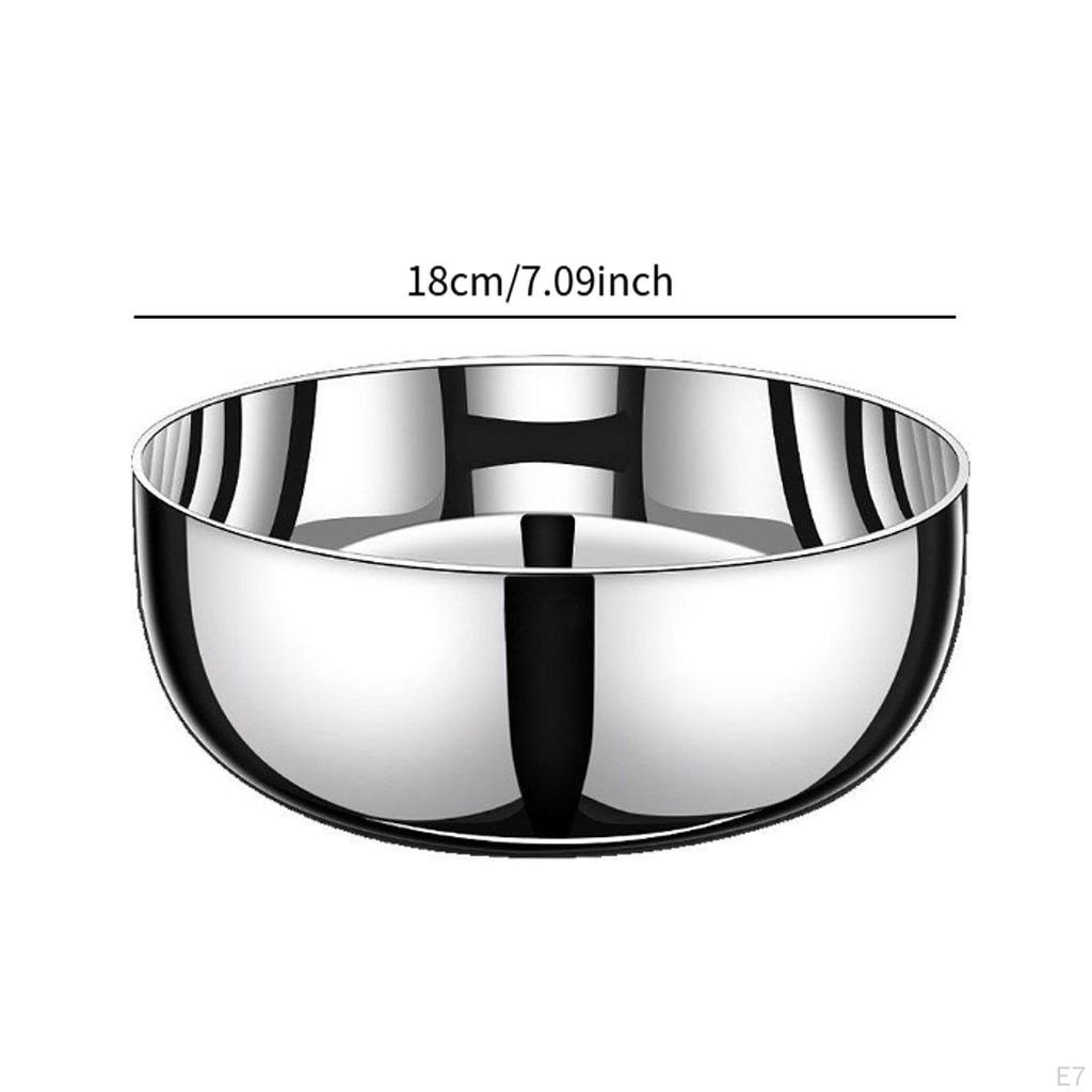 Глубокая миска из нержавеющей стали, для салата, фруктов и овощей, с антипригарным покрытием для яиц
