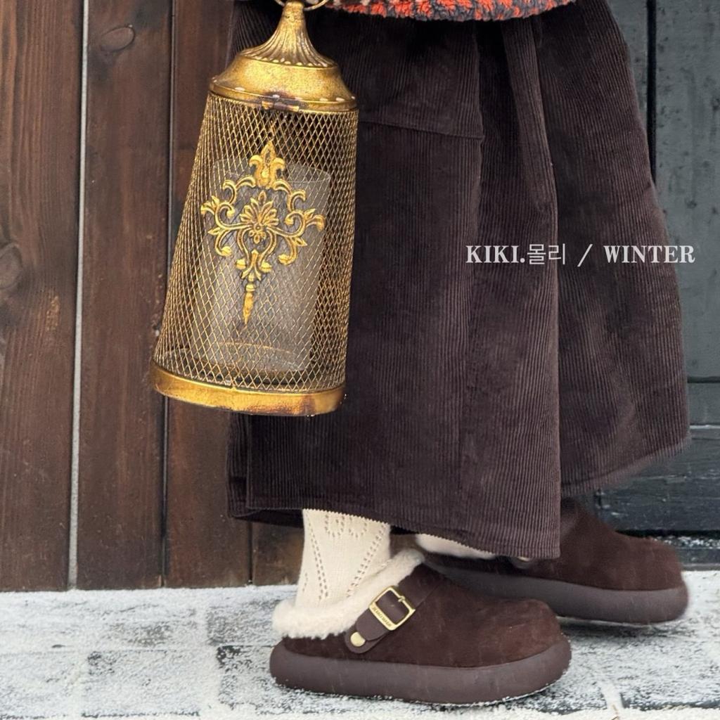 Sheepskin Version~ Retro Vacation Wind Stepping On Shit Feeling Sandals Women's Summer Square Head Leather Slope and Lazy Straw Woven One-word Drag