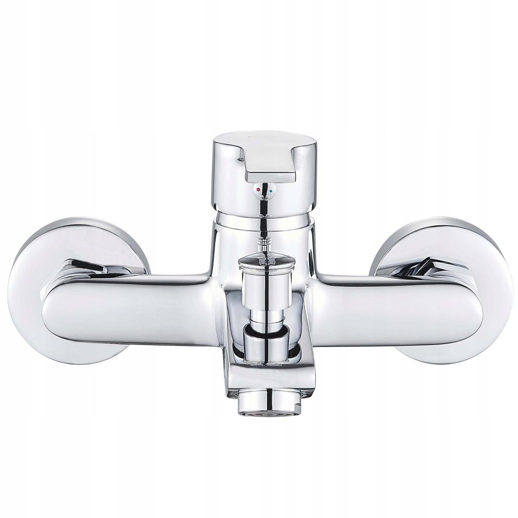 Invena Bralos Single-Lever Wall-Mounted Bathtub Faucet, Silver, 1 Pc
