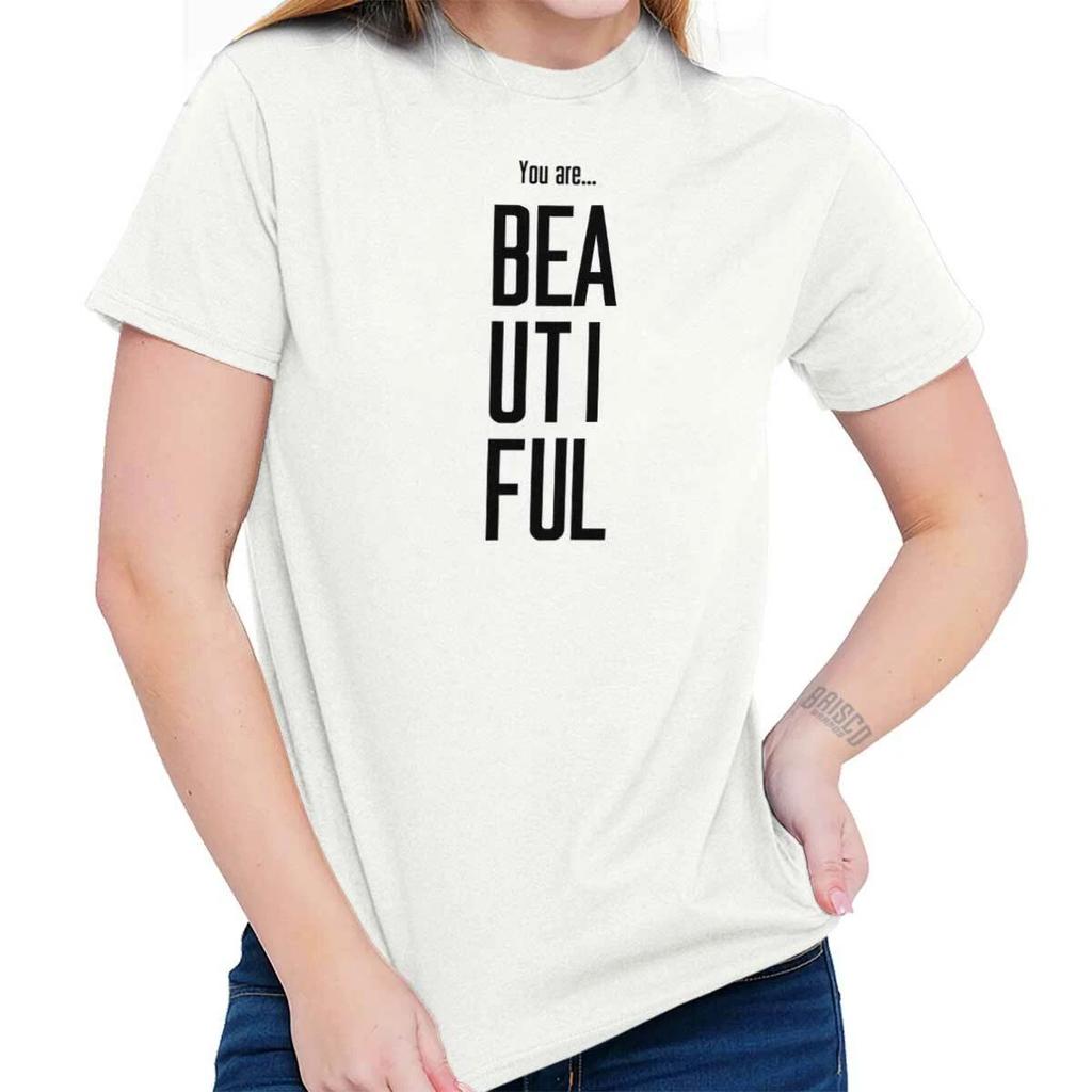You Are Beautiful Confident Inspirational Womens Short Sleeve Crew T Shirt
