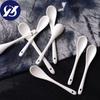 1/3PCS New Large/Small Ice Cream Tea Dessert Bone Ceramic Pure W Te Coffee Spoon Procelain