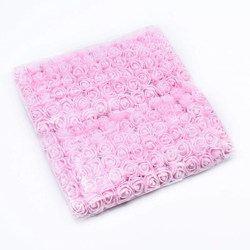 144 шт. Искусственный цветок из пенопластовой пряжи Роза Защита от ультрафиолета для улицы Рождественская садовая арка Венок Свадебный фестиваль Дом своими руками Коробка конфет