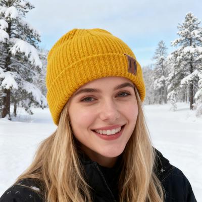 Вязаная зимняя шапка однотонная с флисовой подкладкой мужская женская шапка без полей для холодной погоды и активного отдыха на открытом воздухе дышащая шапка