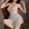 Sex Underwear Passion Mesh Large Size Nightdress Sexy Suit Breast Teasing Transparent Pajamas Flirting Uniform Temptation