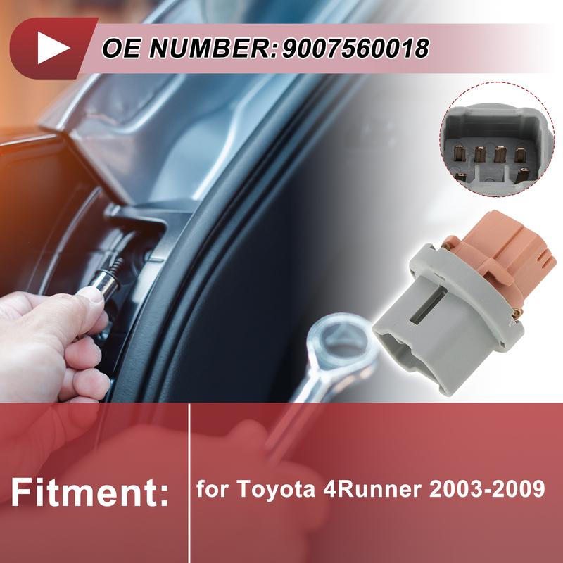 X Autohaux 1 Pc Tail Light Socket for Toyota 4Runner 03-09 No.9007560018 Lamp Bulb Connector 6 Pin