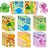 6 Packs Jellyfish Ocean Face Changer Sticker Diy Children'S Reward Cartoon Underwater Creature Puzzle Face Changer
