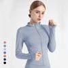 FiveFive S-3XL Женская спортивная куртка, облегающая, с длинными рукавами, пальто для фитнеса, топы для йоги с отверстиями для больших пальцев, спортивная куртка, толстовки для тренировок