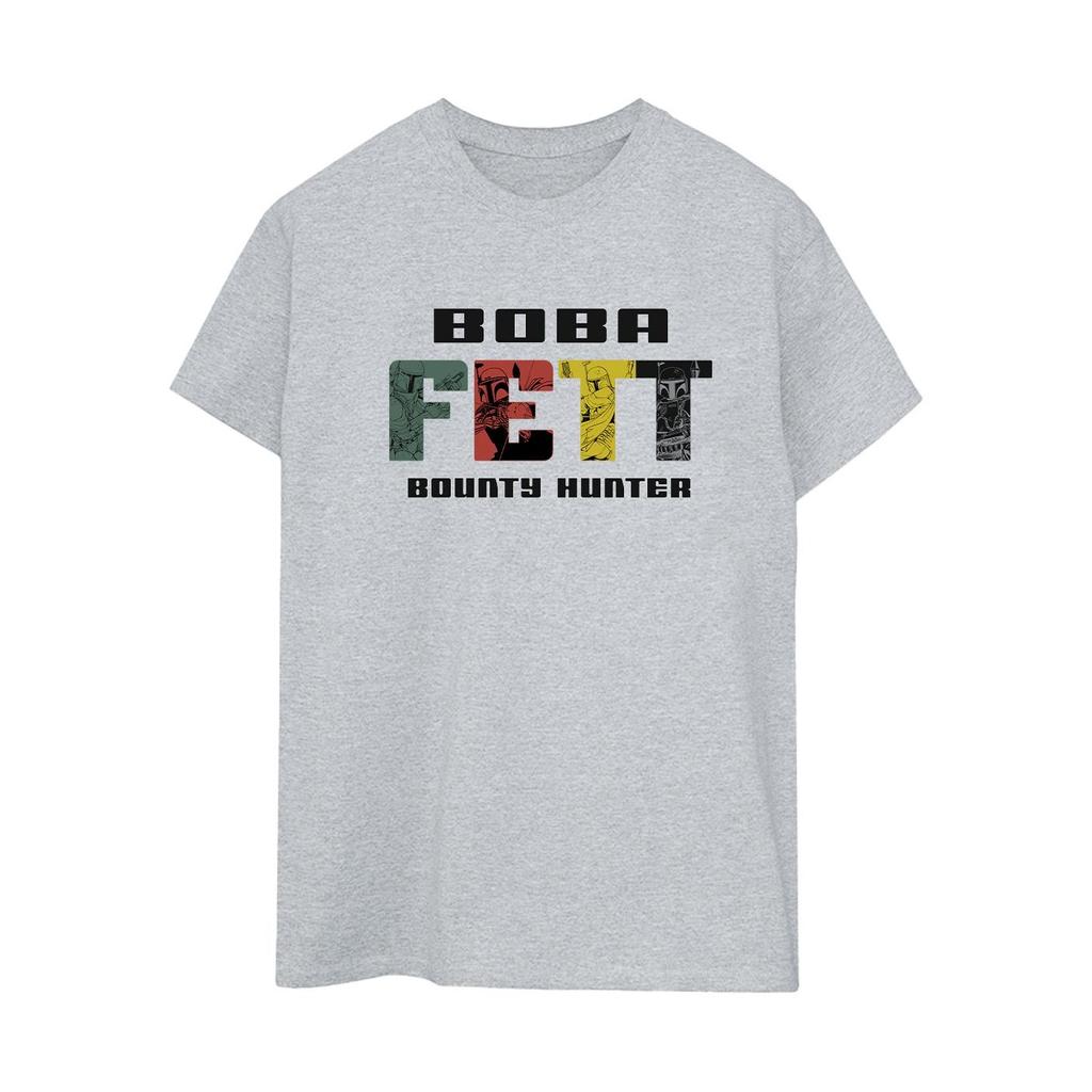 STAR WARS Womens/Ladies Boba Fett Character Logo Cotton Boyfriend T-Shirt