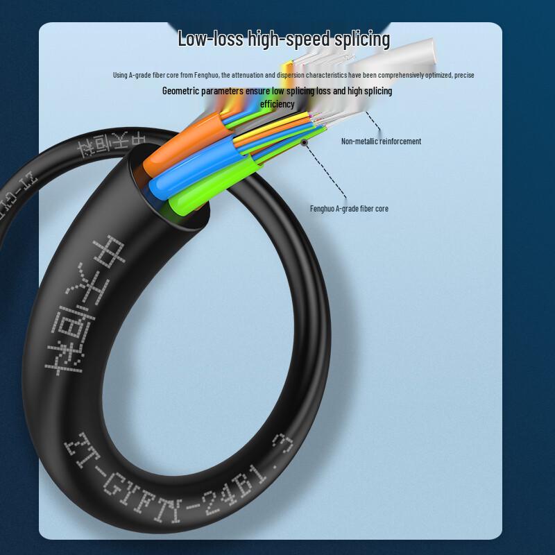 Zhongtianhengke GYFTY Outdoor Non-Metallic Single-Mode Fiber Optic Cable
