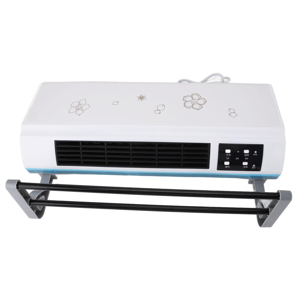 Electric Space Heater with Remote Wall Mounted Heater Fan Combo PTC Ceramic Heating Auto Thermostat