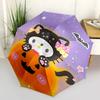 1pc Hello Kitty Halloween Pumpkin Jack-o'-Lantern Automatic Opening Folding Umbrella with 8-Bone Iron Frame, Perfect for Outdoor Use, Festive Gifts, T